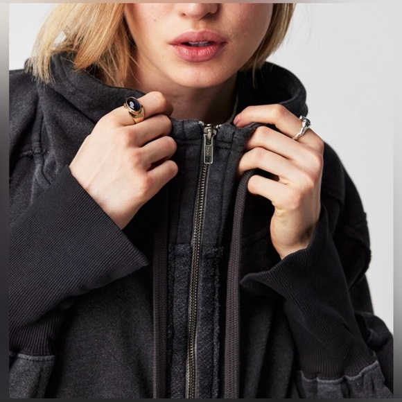 Free people We The Free Camden Hoodie. Washed black - Picture 3 of 4